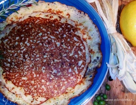 Блинчики-лепешки из кабачков с майораном Блинчики-лепешки из кабачков с майораном