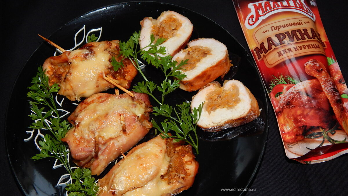 Куриные рулетики с капустой