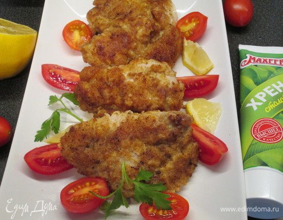 Венский шницель в кляре с хреном по-русски