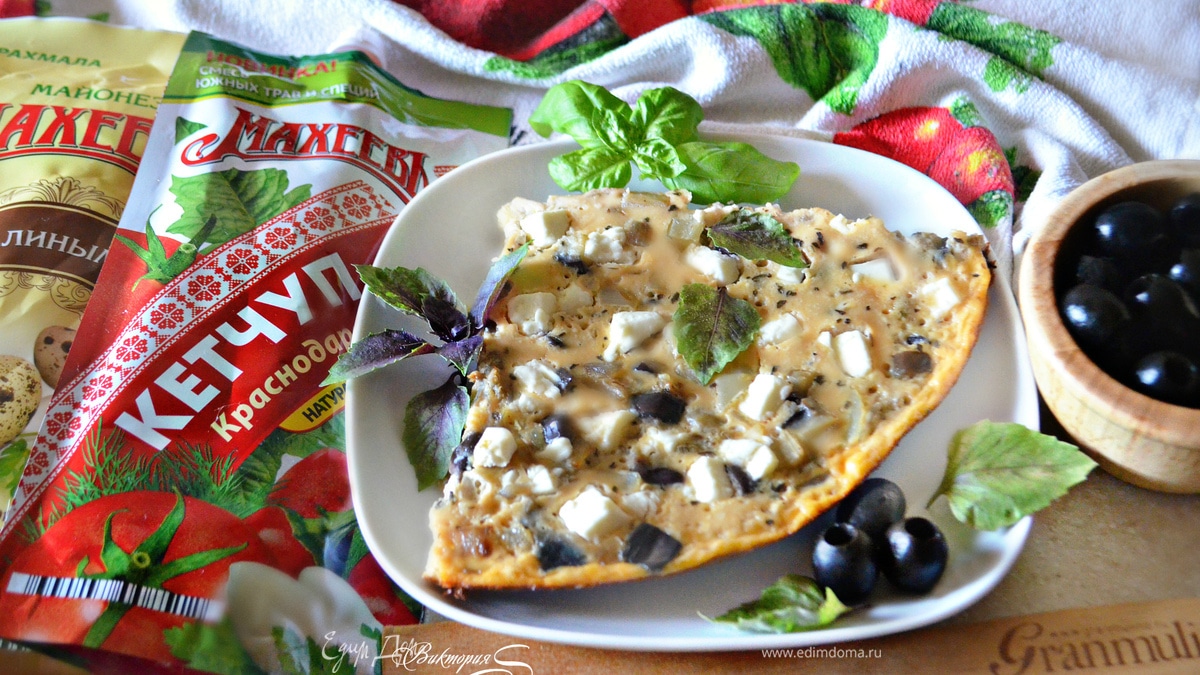 Фриттата с баклажанами, картофелем и перцем