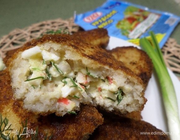Рыбные зразы с крабовым мясом