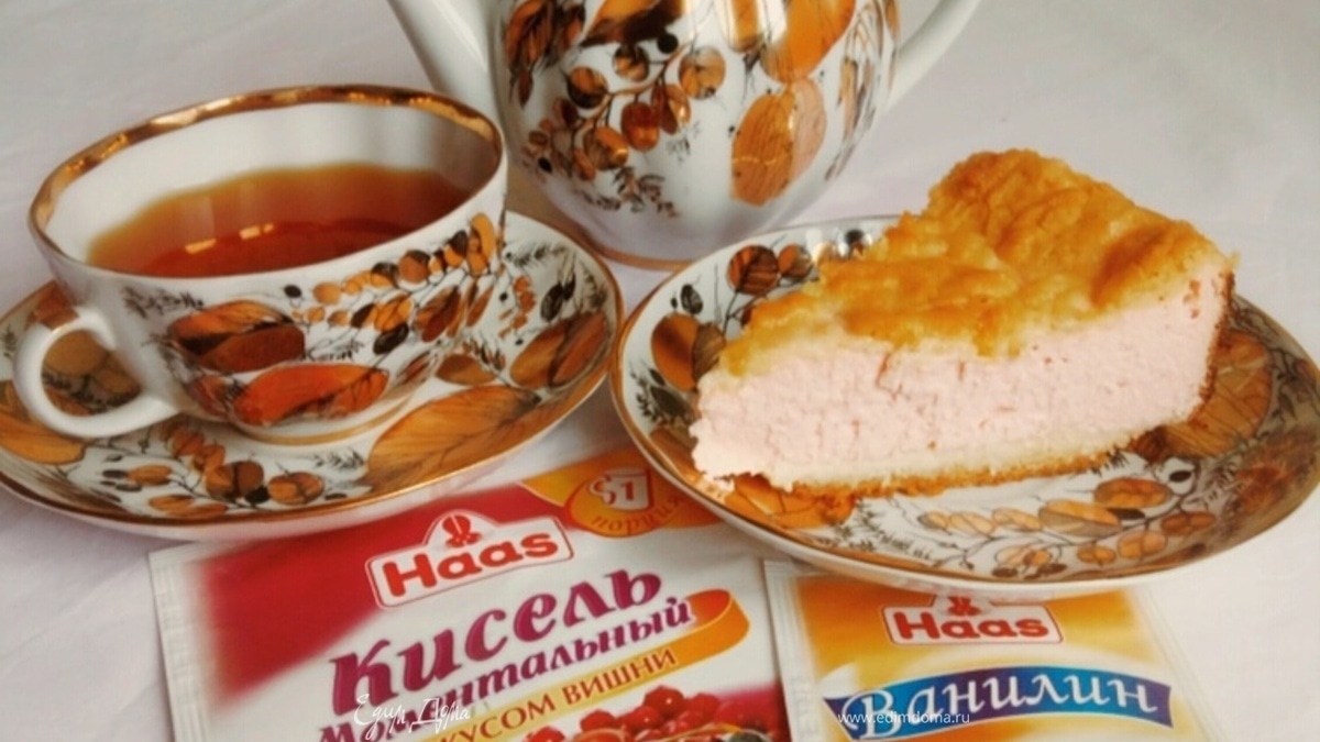 Творожно-вишневый пирог