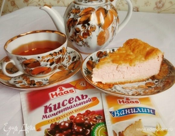 Творожно-вишневый пирог