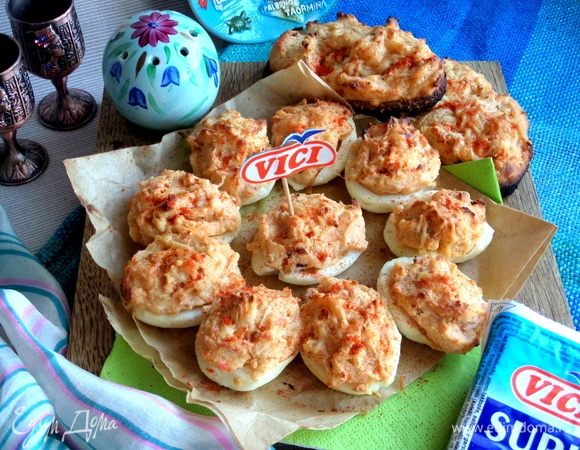 Запеченные фаршированные яйца Запеченные фаршированные яйца