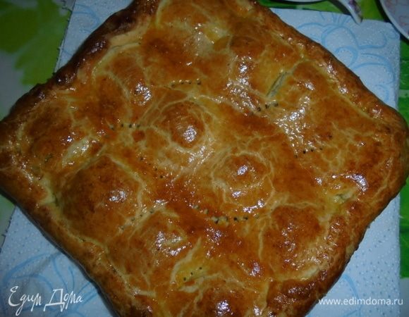 Яблочный пирог на творожном тесте Яблочный пирог на творожном тесте