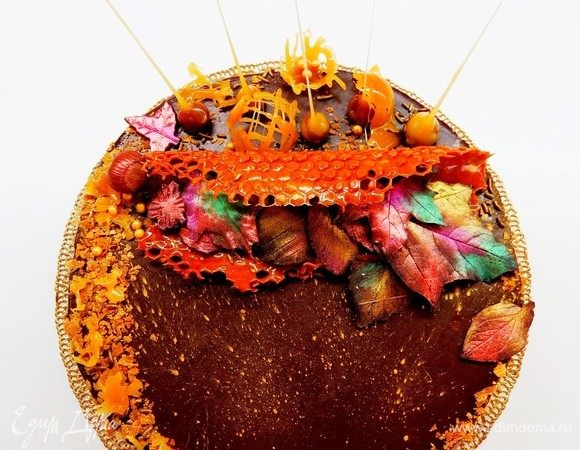 Французский воздушный муссовый торт с грильяжем