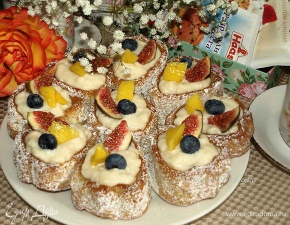 Кекс с заварным кремом