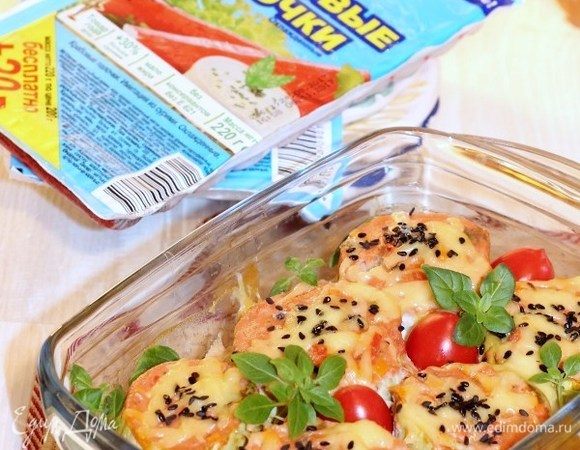 Кабачковые стаканчики с крабовой начинкой Кабачковые стаканчики с крабовой начинкой