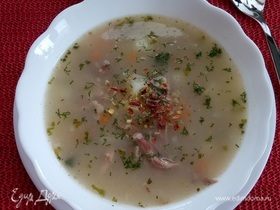 Овсяный суп с индейкой и овощами