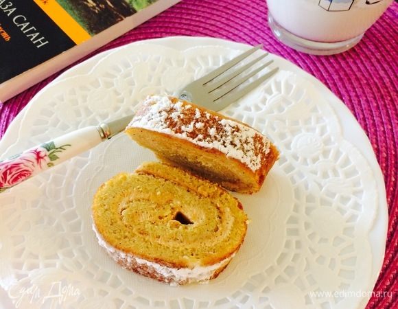 Тыквенный рулет с кремом Тыквенный рулет с кремом
