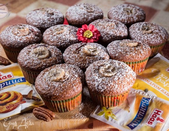 Банановые маффины с корицей