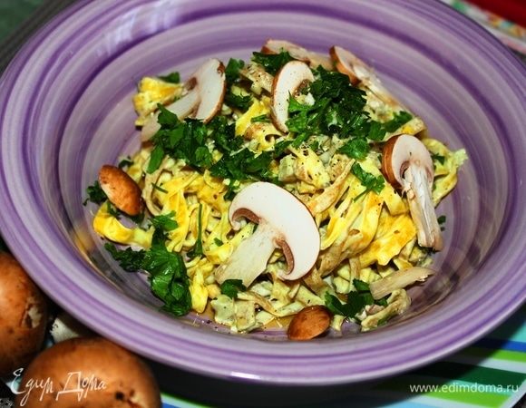 Феттучине с грибами в сливочном соусе