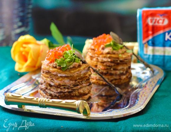 Закусочный мини-крепвиль с творожным кремом