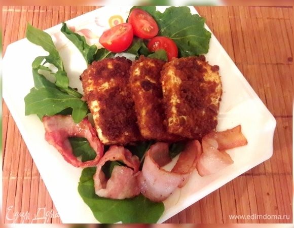 Хрустящий сыр в панировке из отрубей Хрустящий сыр в панировке из отрубей