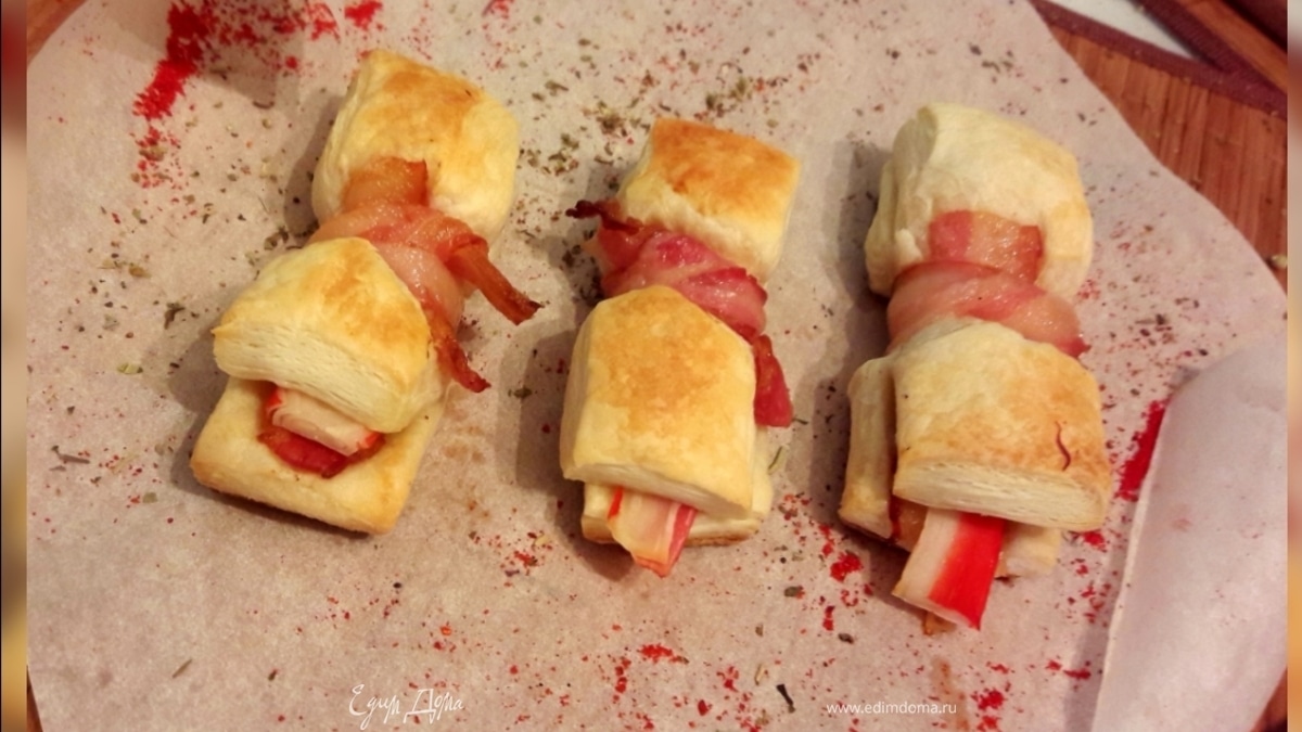 Закуска с крабом в тесте