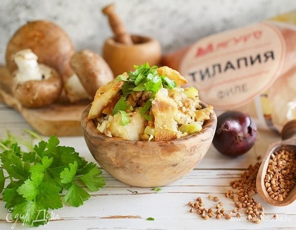 Каша по-сибирски постная (с рыбой)