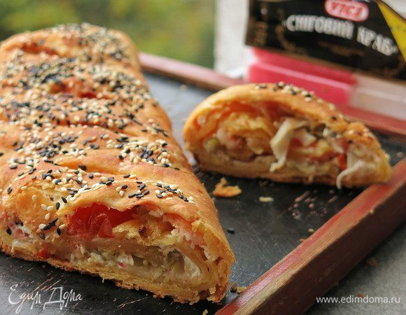 Штрудель с крабовыми палочками