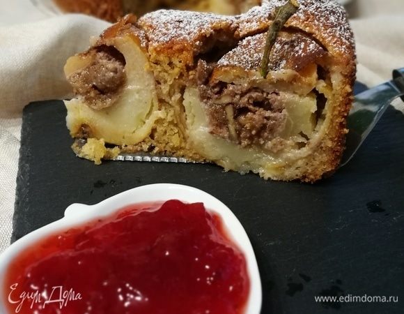 Ореховый пирог с запеченными яблоками Ореховый пирог с запеченными яблоками