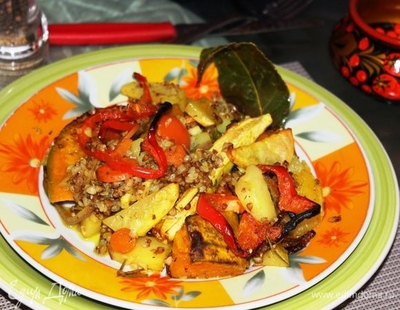 Запеченные овощи с гречей «Краски осени»