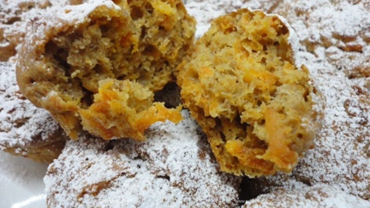 Кексы с курагой и отрубями