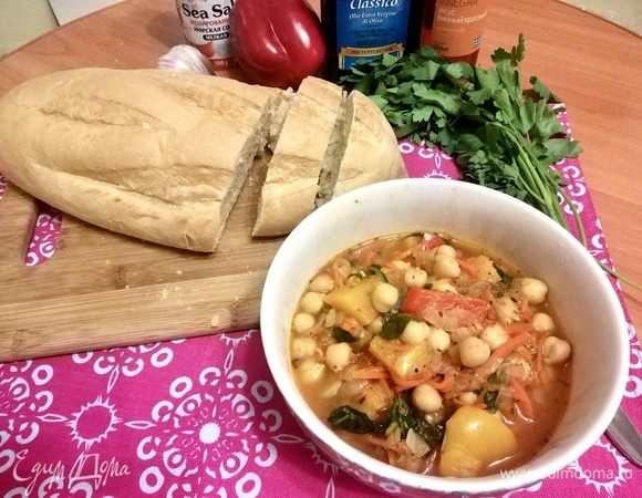 Рагу с нутом и тыквой