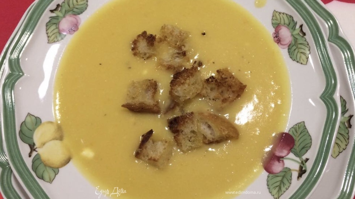 Суп-пюре из лука-порея