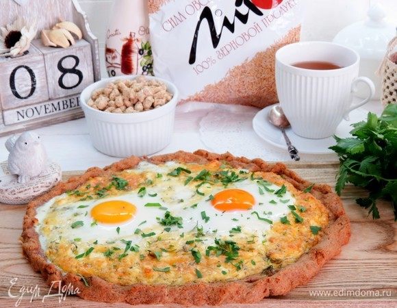 Лепешка с отрубями, сыром и зеленью Лепешка с отрубями, сыром и зеленью