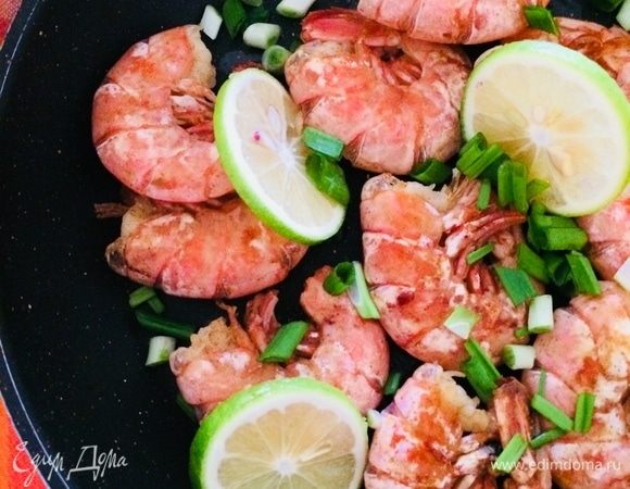 Креветки с чесноком и лаймом Креветки с чесноком и лаймом