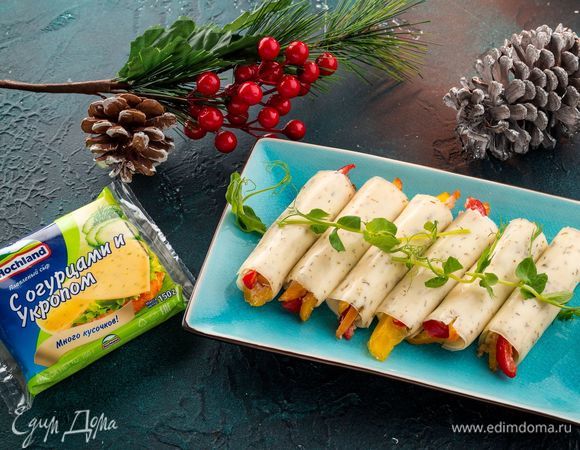 Сырные рулетики с копченой курицей Сырные рулетики с копченой курицей