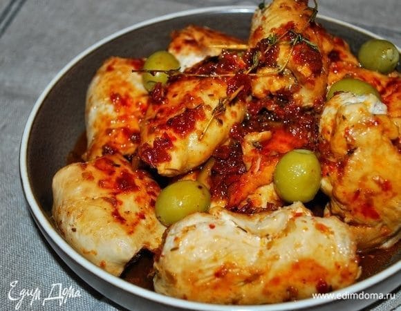 Куриные рулетики с оливковой начинкой