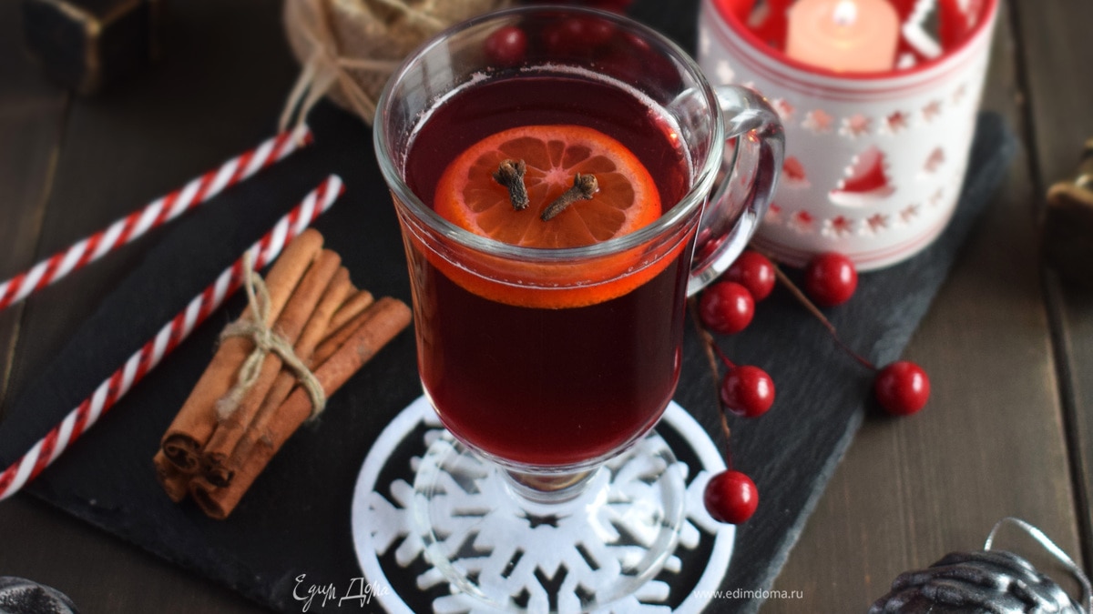 Безалкогольный клюквенный глинтвейн