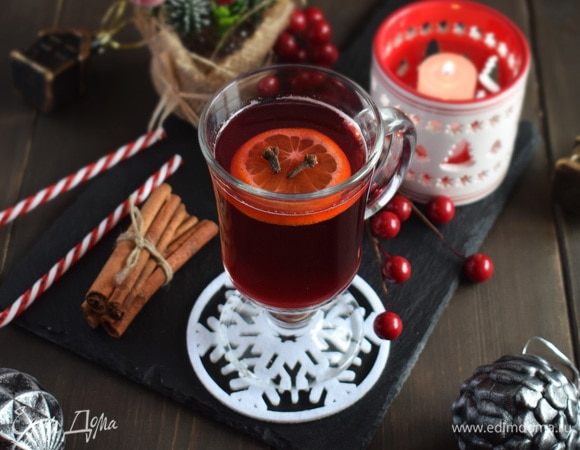 Безалкогольный клюквенный глинтвейн Безалкогольный клюквенный глинтвейн