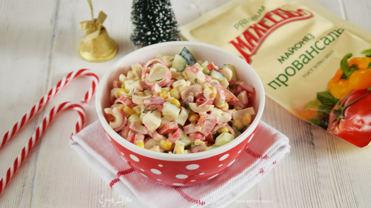 Нежный крабовый салат