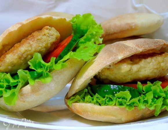 Домашние гамбургеры с куриными котлетками
