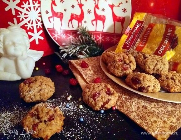 Ореховое печенье с геркулесом