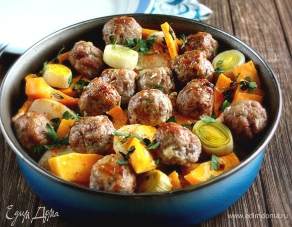 Сливочная тыква с фрикадельками Сливочная тыква с фрикадельками