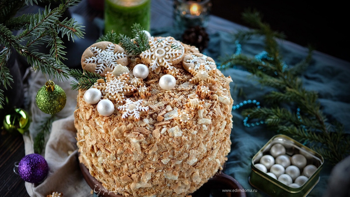 «Наполеон» с заварным карамельным кремом