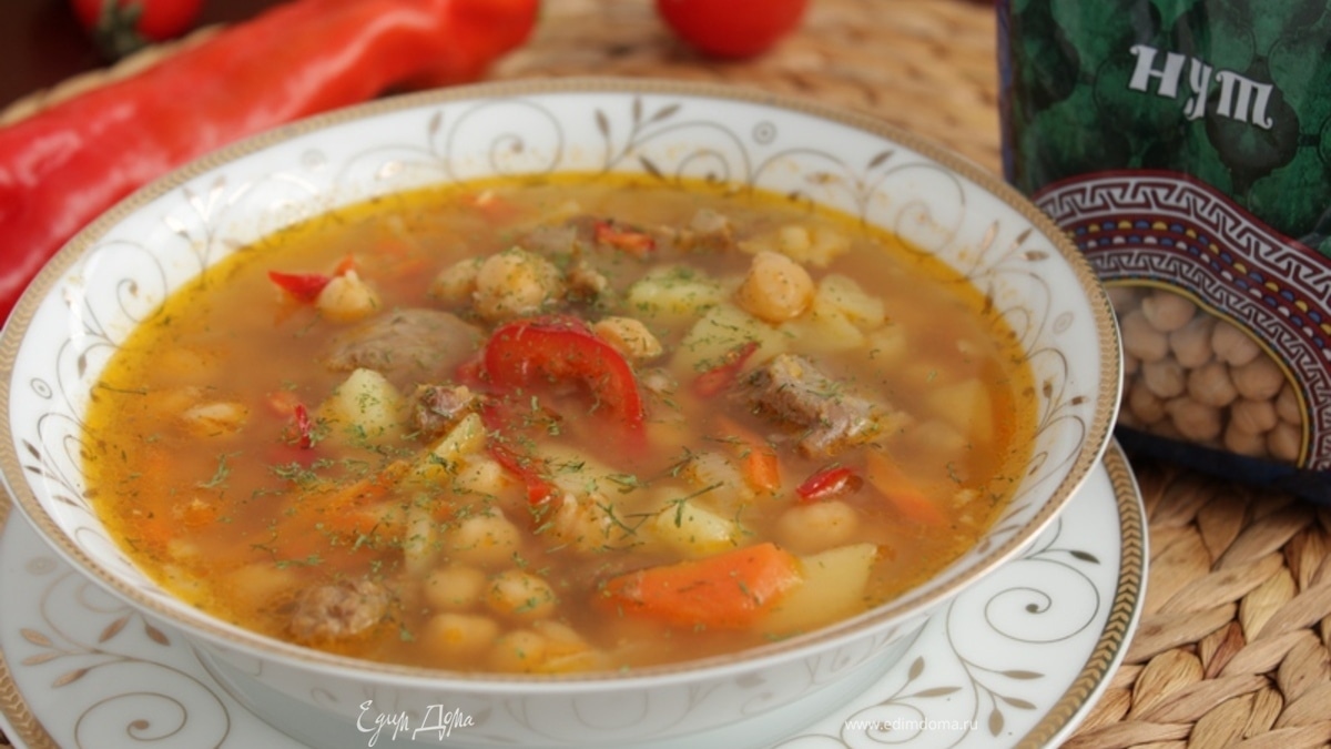 Суп с бараниной и нутом
