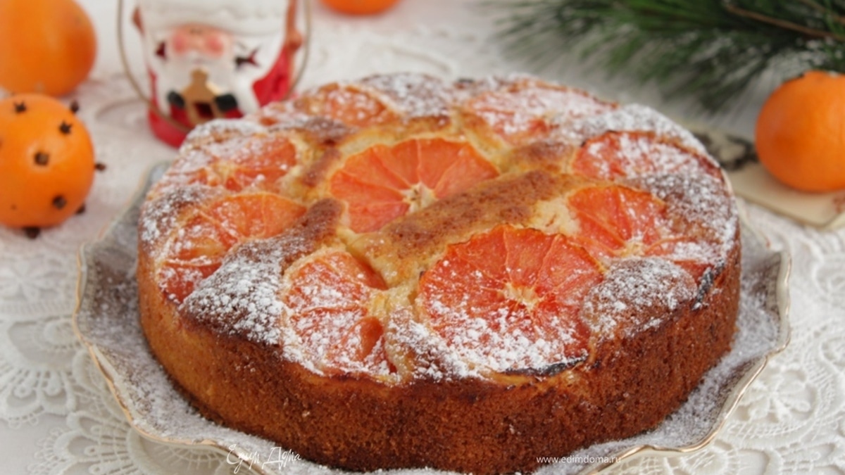 Кекс с красными апельсинами