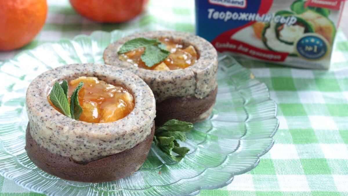 Новогодние пирожные-чизкейки