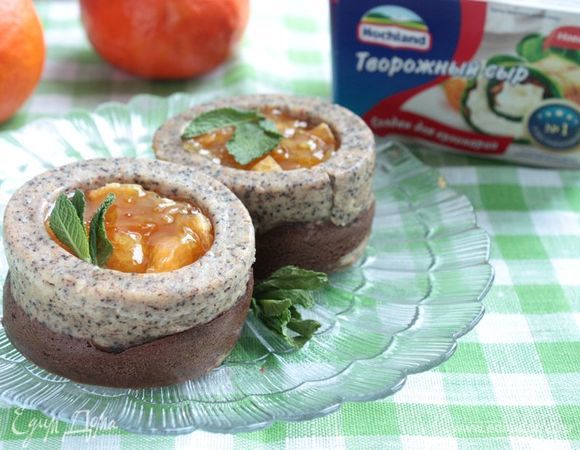 Новогодние пирожные-чизкейки