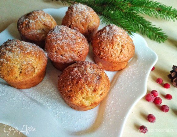 Маффины с ананасами и грецкими орехами Маффины с ананасами и грецкими орехами