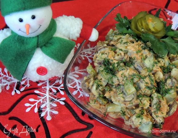 Салат с куриными сердечками Салат с куриными сердечками