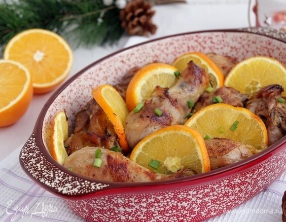 Курица, запеченная с апельсинами Курица, запеченная с апельсинами