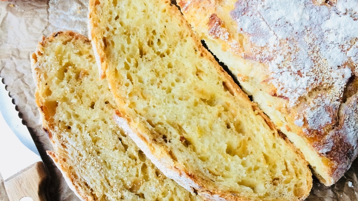 Луковый хлеб (без замеса)