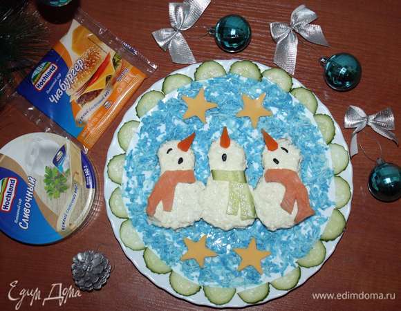 Бутерброды «Поющие снеговики в шарфиках»