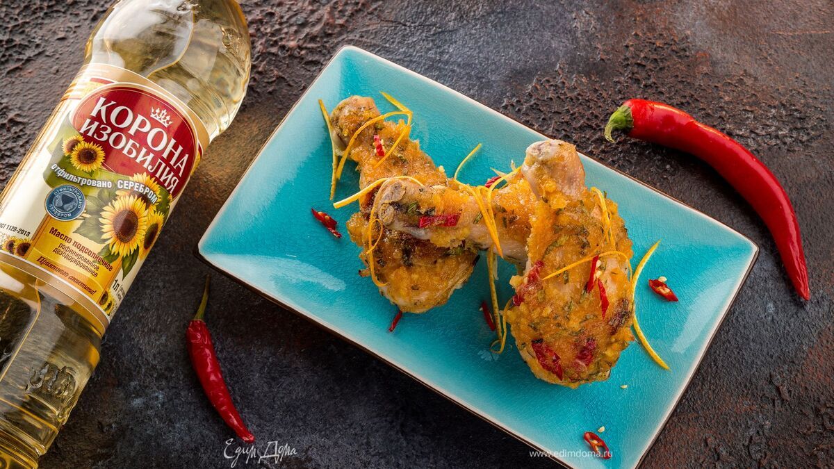 Куриные бедра в апельсиновой глазури