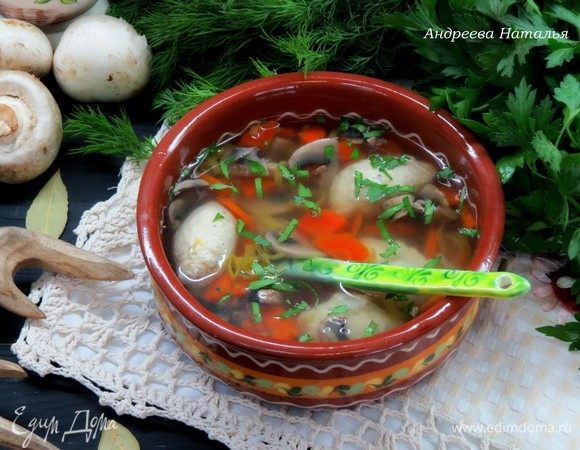 Куриный суп с кнелями