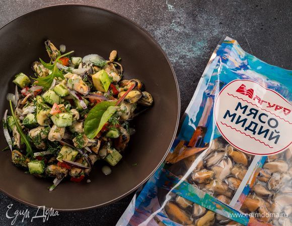 Диетический салат с мидиями и авокадо Диетический салат с мидиями и авокадо