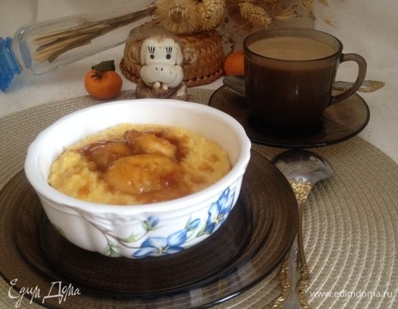 Апельсиновая пшенная каша с карамельным бананом Апельсиновая пшенная каша с карамельным бананом